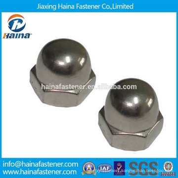 DIN standard Made in China in Stock Stainless steel domed Hex cap nut